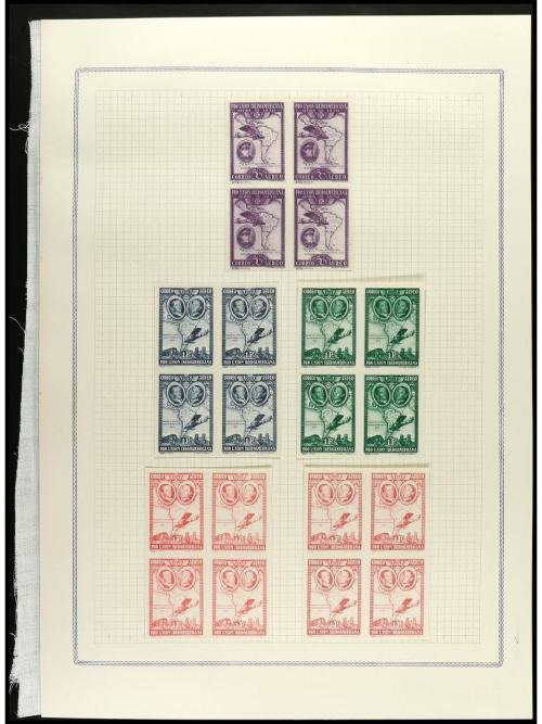 ESPAÑA. IBEROAMERICANA. ENSAYOS DE PLANCHA. Conjunto de cent