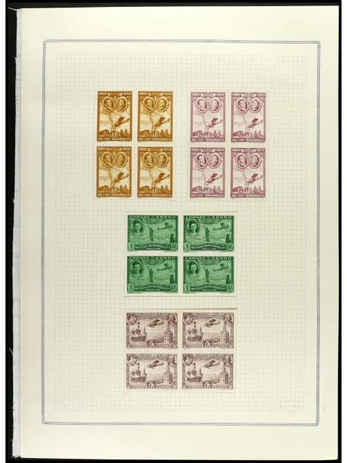 ESPAÑA. IBEROAMERICANA. ENSAYOS DE PLANCHA. Conjunto de cent