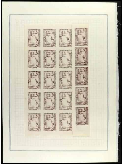 ESPAÑA. IBEROAMERICANA. ENSAYOS DE PLANCHA. Conjunto de cent