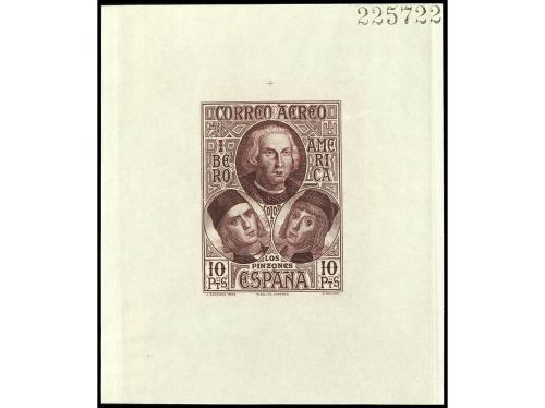 ESPAÑA. COLÓN. CORREO AÉREO. IBEROAMÉRICA. PRUEBAS DE PUNZÓN