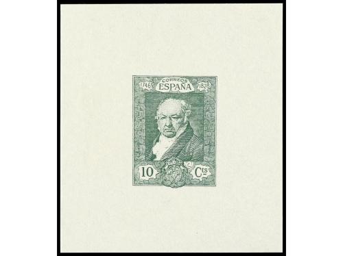 ESPAÑA. GOYA. PRUEBAS DE LOS REPORTES LITOGRÁFICOS. 8 prueba