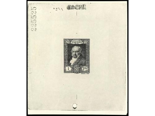 ESPAÑA. GOYA. PRUEBAS DE PUNZÓN. 8 pruebas en dos colores ad