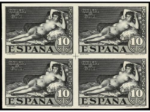 ESPAÑA. GOYA. ENSAYOS DE PLANCHA. Juego completo 17 valores 