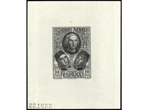 ESPAÑA. COLÓN. CORREO AÉREO IBEROAMERICA. PRUEBAS DE PUNZÓN.