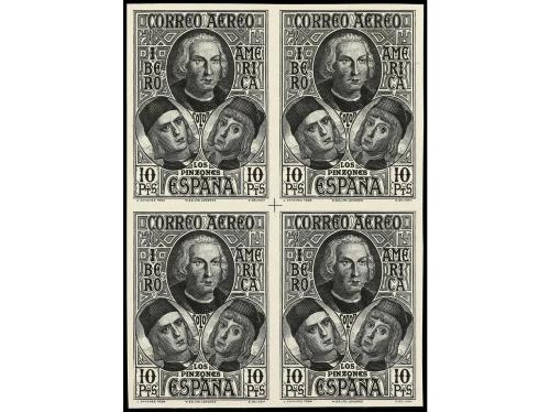 ESPAÑA. COLÓN. CORREO AÉREO IBEROAMERICA. ENSAYOS DE PLANCHA