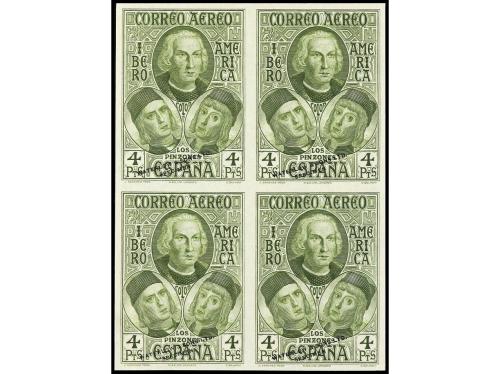 ESPAÑA. COLÓN. CORREO AÉREO IBEROAMERICA. MUESTRAS. Tres val