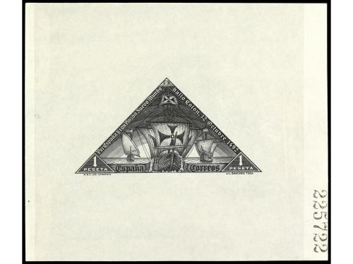 ESPAÑA. COLÓN. PRUEBA DE PUNZÓN. 25 cts., 40 cts. y 1 pta. e