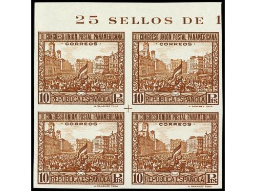 ESPAÑA. UNIÓN POSTAL PANAMERICANA. ENSAYOS DE PLANCHA. Serie