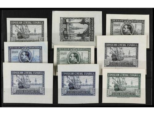 ESPAÑA. EXPO. SEVILLA A BARCELONA. PRUEBAS DE PUNZÓN. 19 pru