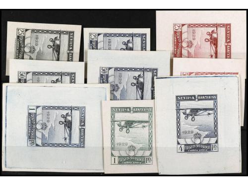 ESPAÑA. EXPO. SEVILLA y BARCELONA. CORREO AÉREO. PRUEBAS DE 