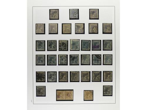 */° ✉ CUBA. 1876-79. ALFONSO XII. Colección en hojas de álbu
