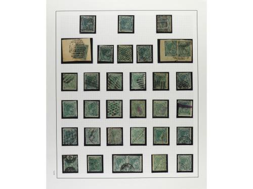 */° ✉ CUBA. 1876-79. ALFONSO XII. Colección en hojas de álbu