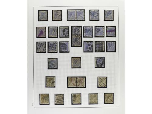 */° ✉ CUBA. 1876-79. ALFONSO XII. Colección en hojas de álbu