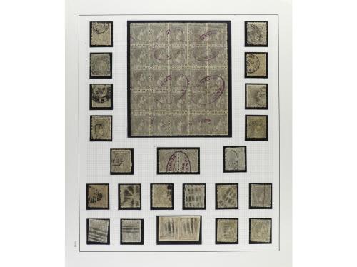 */° ✉ CUBA. 1876-79. ALFONSO XII. Colección en hojas de álbu