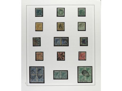 */° ✉ CUBA. 1876-79. ALFONSO XII. Colección en hojas de álbu