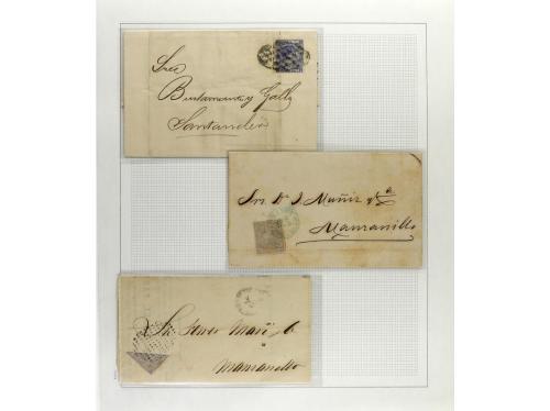 */° ✉ CUBA. 1876-79. ALFONSO XII. Colección en hojas de álbu