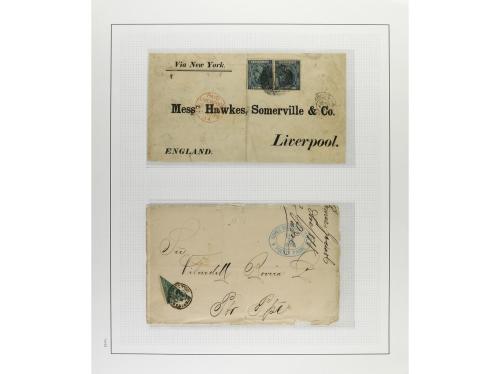 */° ✉ CUBA. 1876-79. ALFONSO XII. Colección en hojas de álbu