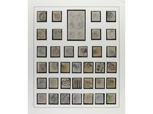 */° ✉ CUBA. 1880-88. ALFONSO XII. Colección montada en hojas