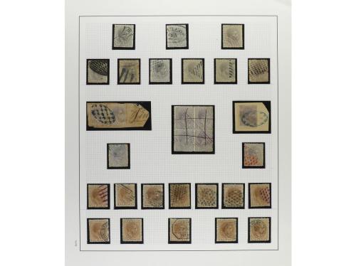 */° ✉ CUBA. 1880-88. ALFONSO XII. Colección montada en hojas