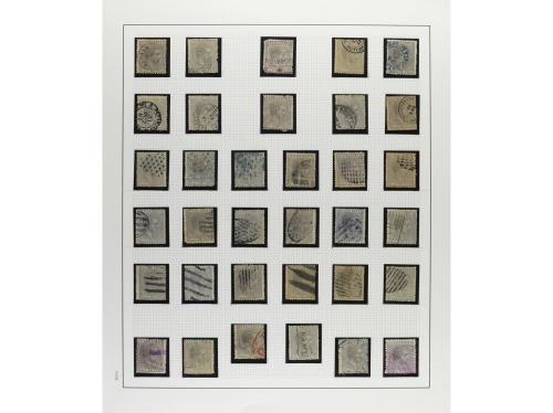 */° ✉ CUBA. 1880-88. ALFONSO XII. Colección montada en hojas