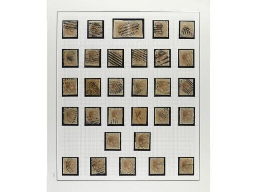 */° ✉ CUBA. 1880-88. ALFONSO XII. Colección montada en hojas