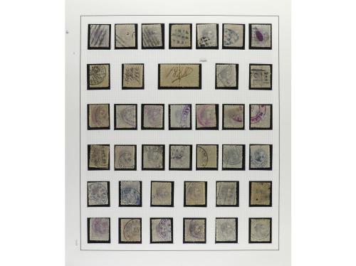 */° ✉ CUBA. 1880-88. ALFONSO XII. Colección montada en hojas