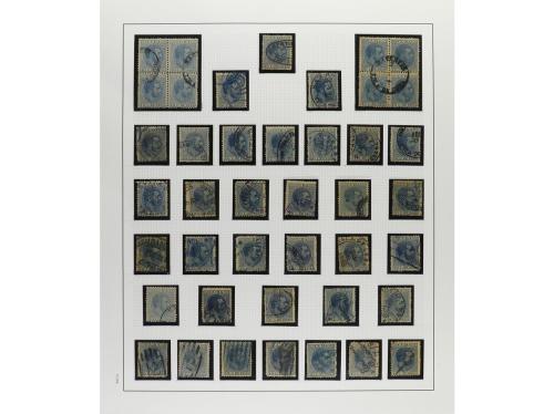 */° ✉ CUBA. 1880-88. ALFONSO XII. Colección montada en hojas
