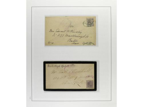 */° ✉ CUBA. 1880-88. ALFONSO XII. Colección montada en hojas