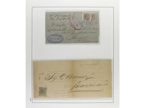 */° ✉ CUBA. 1880-88. ALFONSO XII. Colección montada en hojas