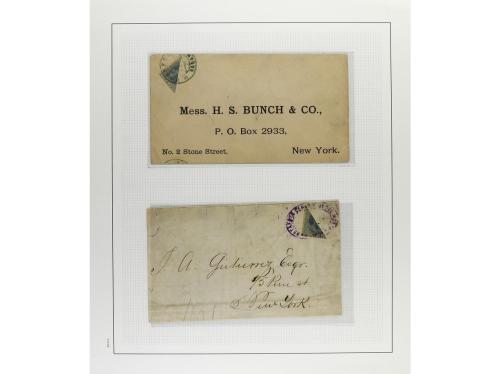 */° ✉ CUBA. 1880-88. ALFONSO XII. Colección montada en hojas