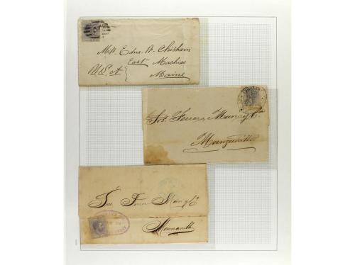 */° ✉ CUBA. 1880-88. ALFONSO XII. Colección montada en hojas