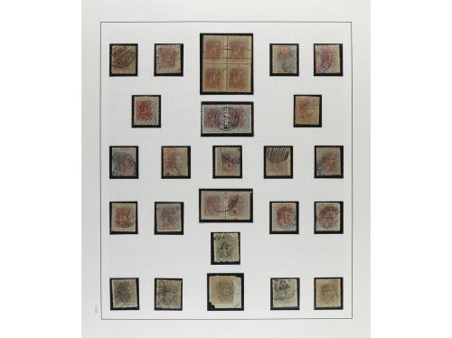 */° ✉ CUBA. 1883. ALFONSO XII. "ARAÑITAS". Colección en hoja