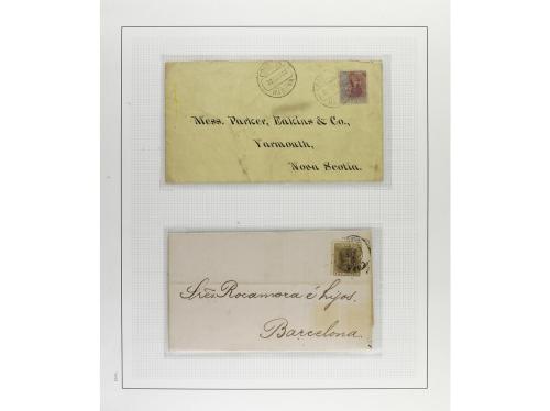 */° ✉ CUBA. 1883. ALFONSO XII. "ARAÑITAS". Colección en hoja
