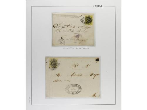 */° ✉ CUBA. 1860. CORREO OFICIAL. Colección en páginas de ál