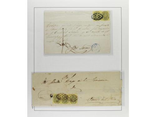 */° ✉ CUBA. 1860. CORREO OFICIAL. Colección en páginas de ál