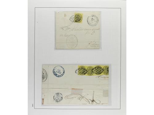 */° ✉ CUBA. 1860. CORREO OFICIAL. Colección en páginas de ál