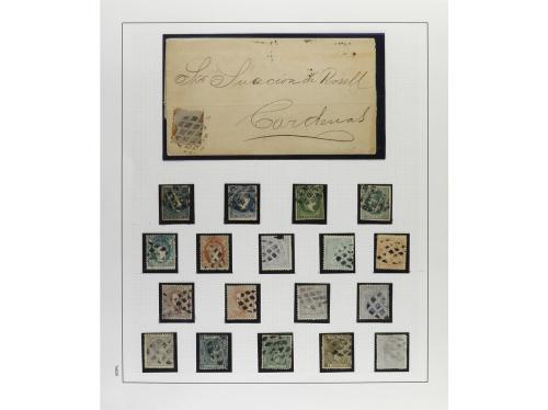 */° ✉ CUBA. 18600-1880. Páginas de álbum con sellos y alguna