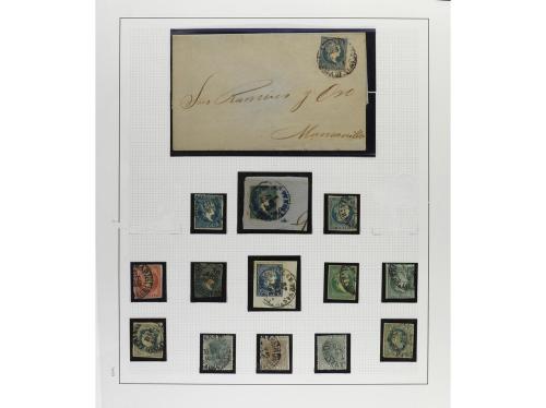 */° ✉ CUBA. 18600-1880. Páginas de álbum con sellos y alguna