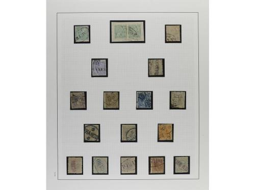 */° ✉ CUBA. 18600-1880. Páginas de álbum con sellos y alguna