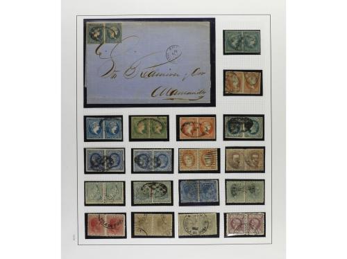 */° ✉ CUBA. 18600-1880. Páginas de álbum con sellos y alguna