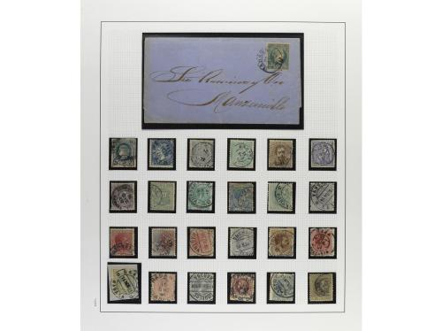 */° ✉ CUBA. 18600-1880. Páginas de álbum con sellos y alguna