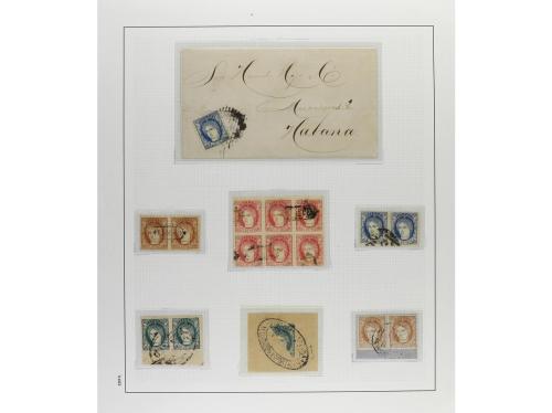 */° ✉ CUBA. 1870-75. DIVERSAS EMISIONES. Colección en página