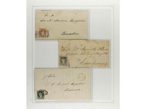 */° ✉ CUBA. 1870-75. DIVERSAS EMISIONES. Colección en página