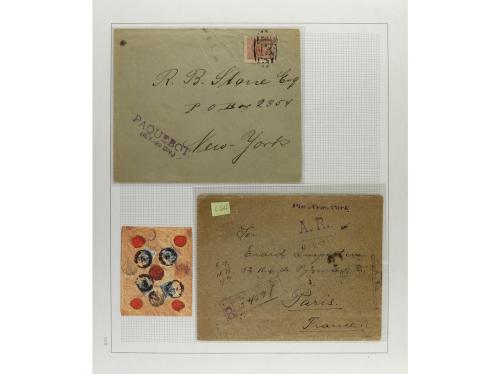 ° ✉ CUBA. 1890-98. ALFONSO XIII. PELÓN. Colección en páginas