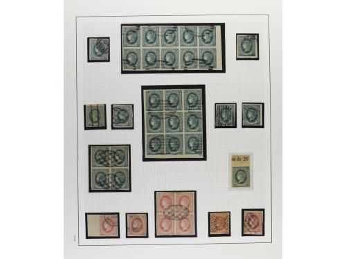 */° ✉ CUBA. 1860-69. Colección en hojas de álbum con multitu