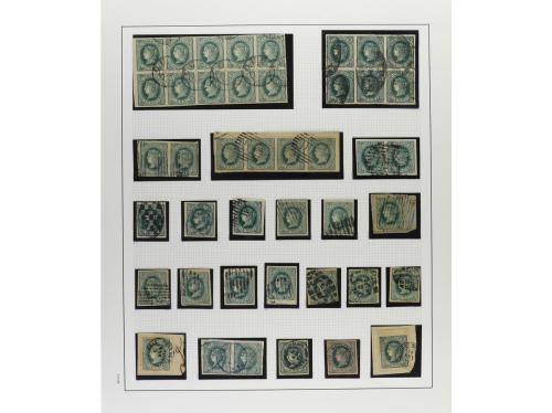 */° ✉ CUBA. 1860-69. Colección en hojas de álbum con multitu
