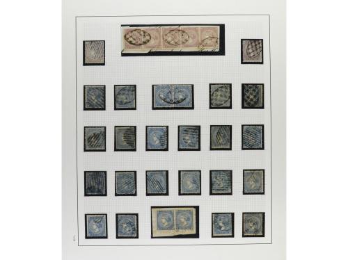 */° ✉ CUBA. 1860-69. Colección en hojas de álbum con multitu