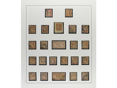 */° ✉ CUBA. 1860-69. Colección en hojas de álbum con multitu