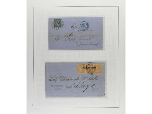 */° ✉ CUBA. 1860-69. Colección en hojas de álbum con multitu