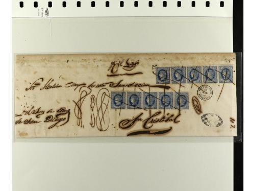 */° ✉ CUBA. 1860-69. Colección en hojas de álbum con multitu